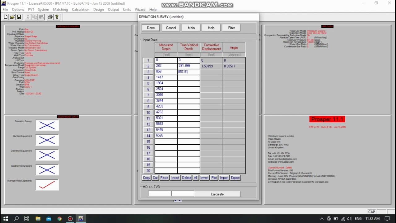 PROSPER - IPR & OPR CURVE - NODAL ANALYSIS