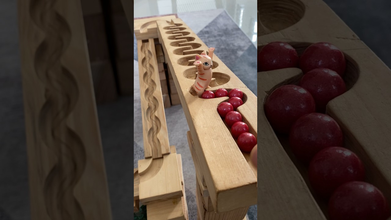 Red Marbles Race with Oren Cat&hellip; #marblesasmr #marbleracing #marblesrun #shorts #shortvideo