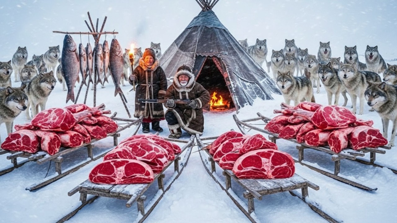 SURVIVING –71°C IN YAKUTIA | HOW ELDERLY VILLAGERS PROTECTED 7000KG OF MEAT FROM WOLVES
