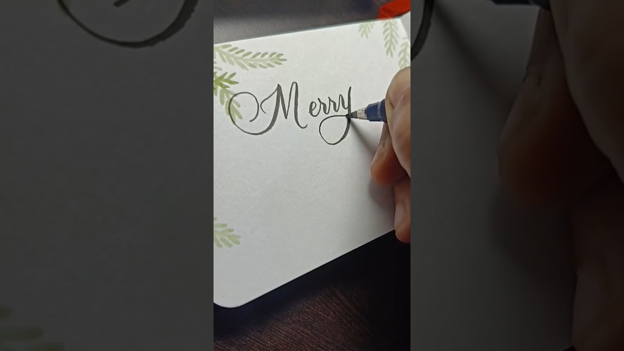 Merry Christmas ❄ Calligraphy #shorts #calligraphy #merrychristmas #christmas #art #handlettering