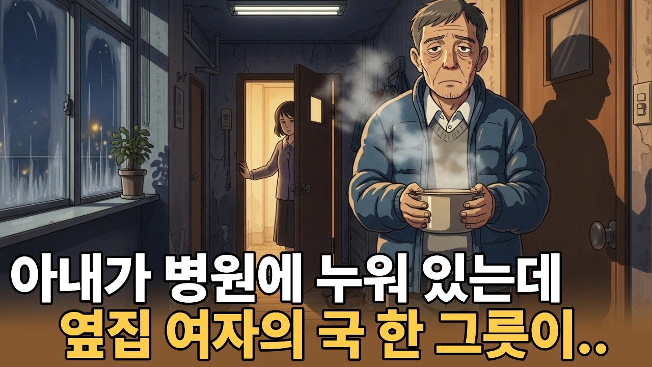아내가 병원에 누워 있는데, 옆집 여자의 된장찌개 한 그릇이 남편의 마음을 흔들었습니다
