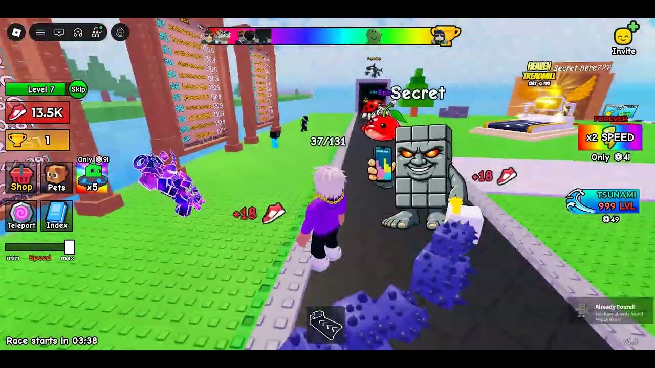 Roblox but I have to run from a tsunami and find brainrots? Episode 2
