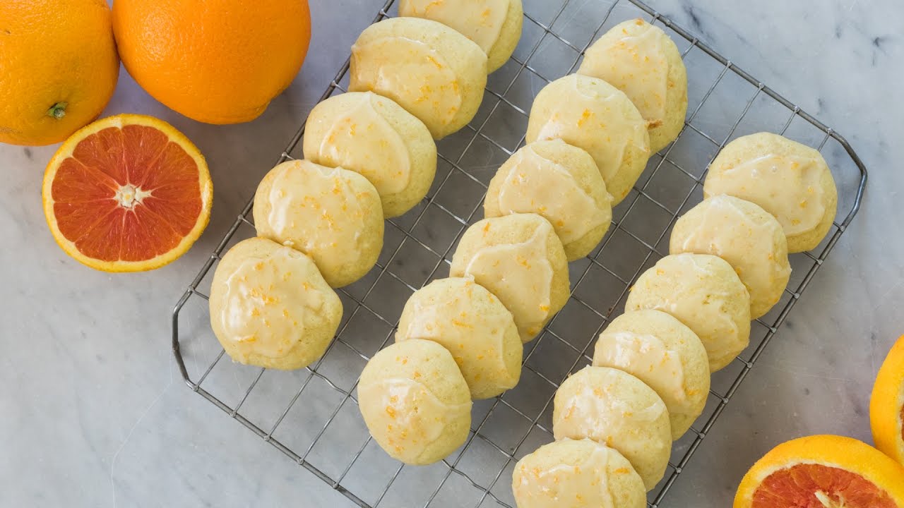 Citrus Glazed Orange Cookies