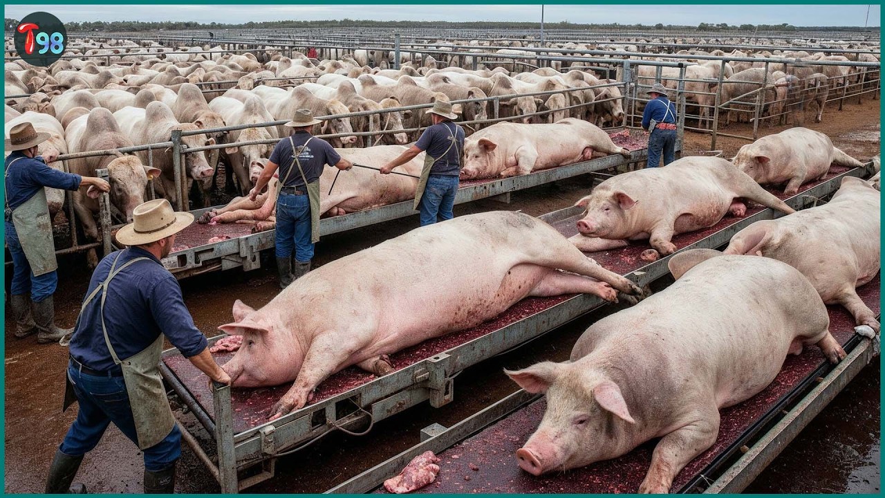 4.1 Million Pigs Processed Every 24 Hours in the U.S. 💥 This Is How the Pork Industry Operates