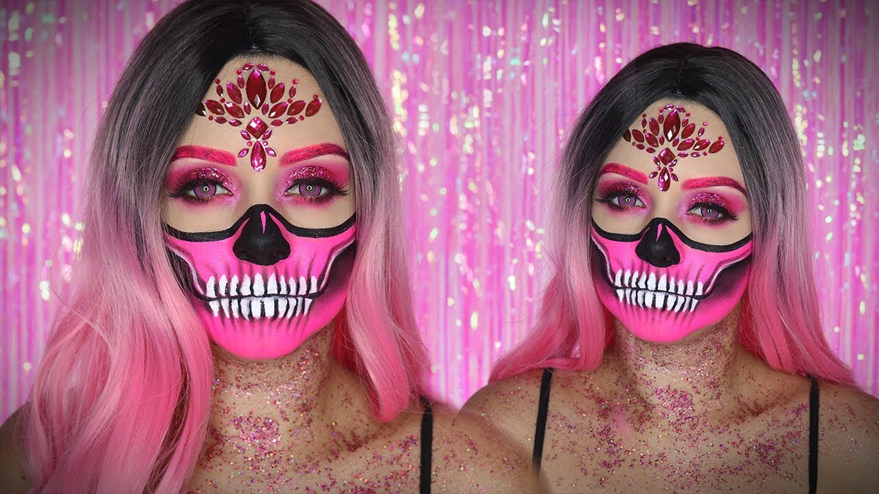TUTORIAL DE MAQUIAGEM ARTÍSTICA - CAVEIRA ROSA