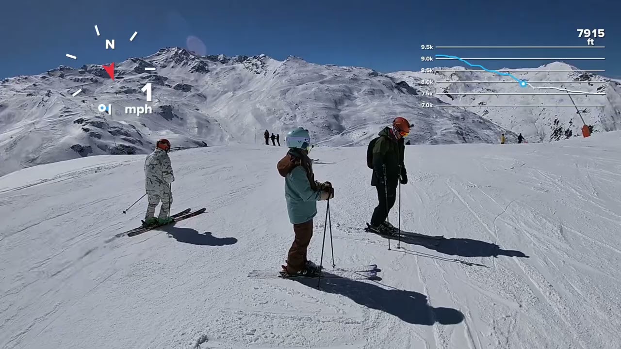 Skiing and Crashing out on Pluviometré, Val Thorens March 2025