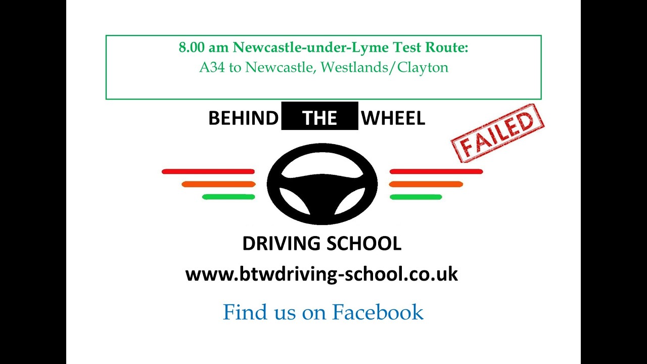 8.00 am Newcastle-under-Lyme Test Route: A34 to Newcastle, Westlands/Clayton
