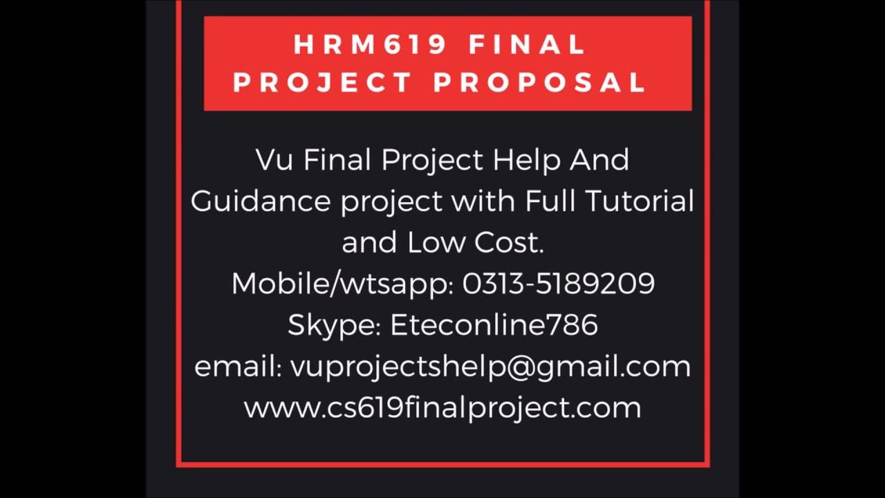 HRM619 Final Project Proposal