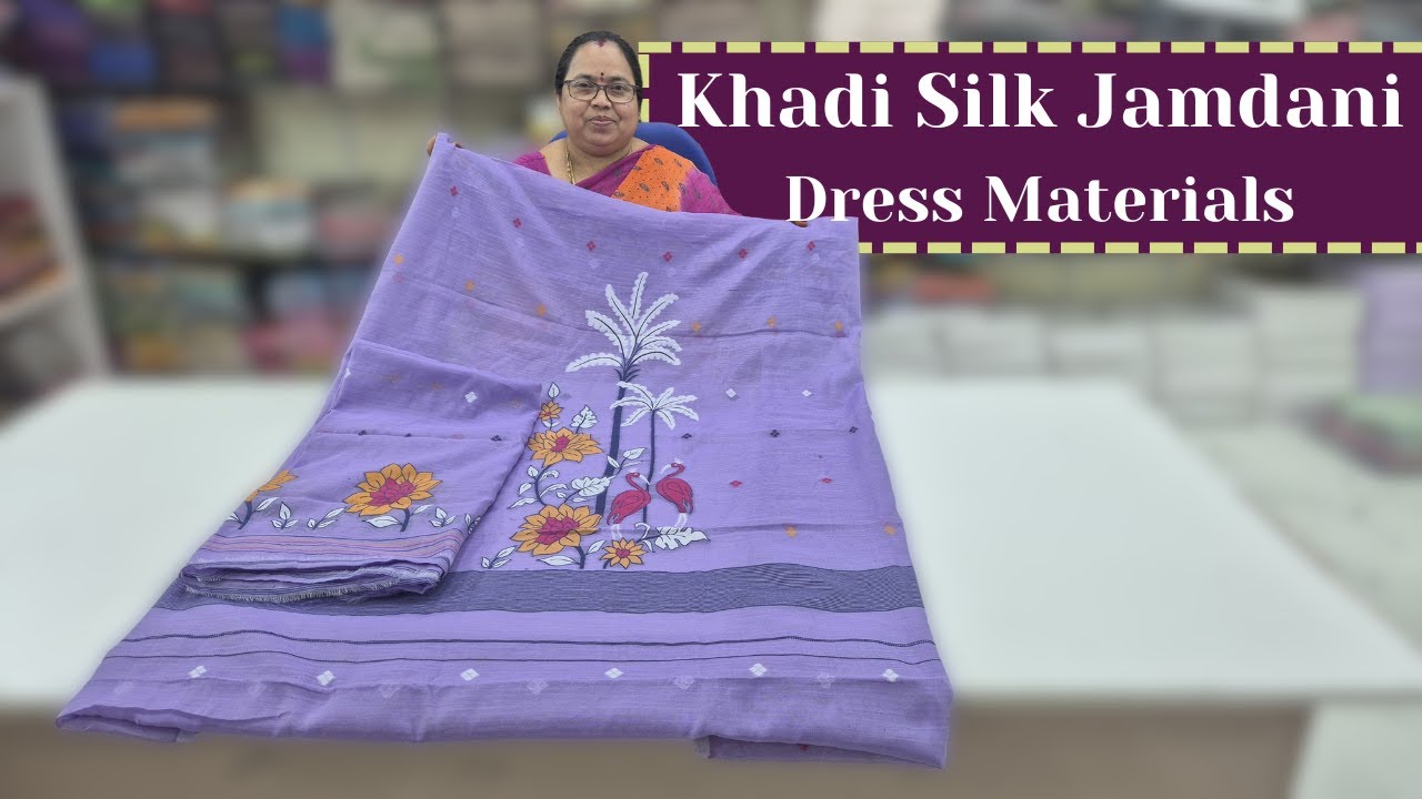 Khadi Silk Jamdani Dress Materials || Wholesale Shop || GSR HANDLOOMS