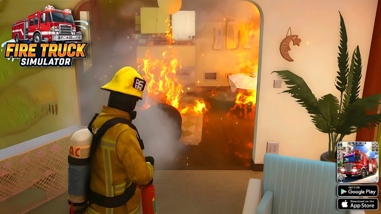Fire Truck Rescue Sim 3D Games | New Mobile Gameplay 