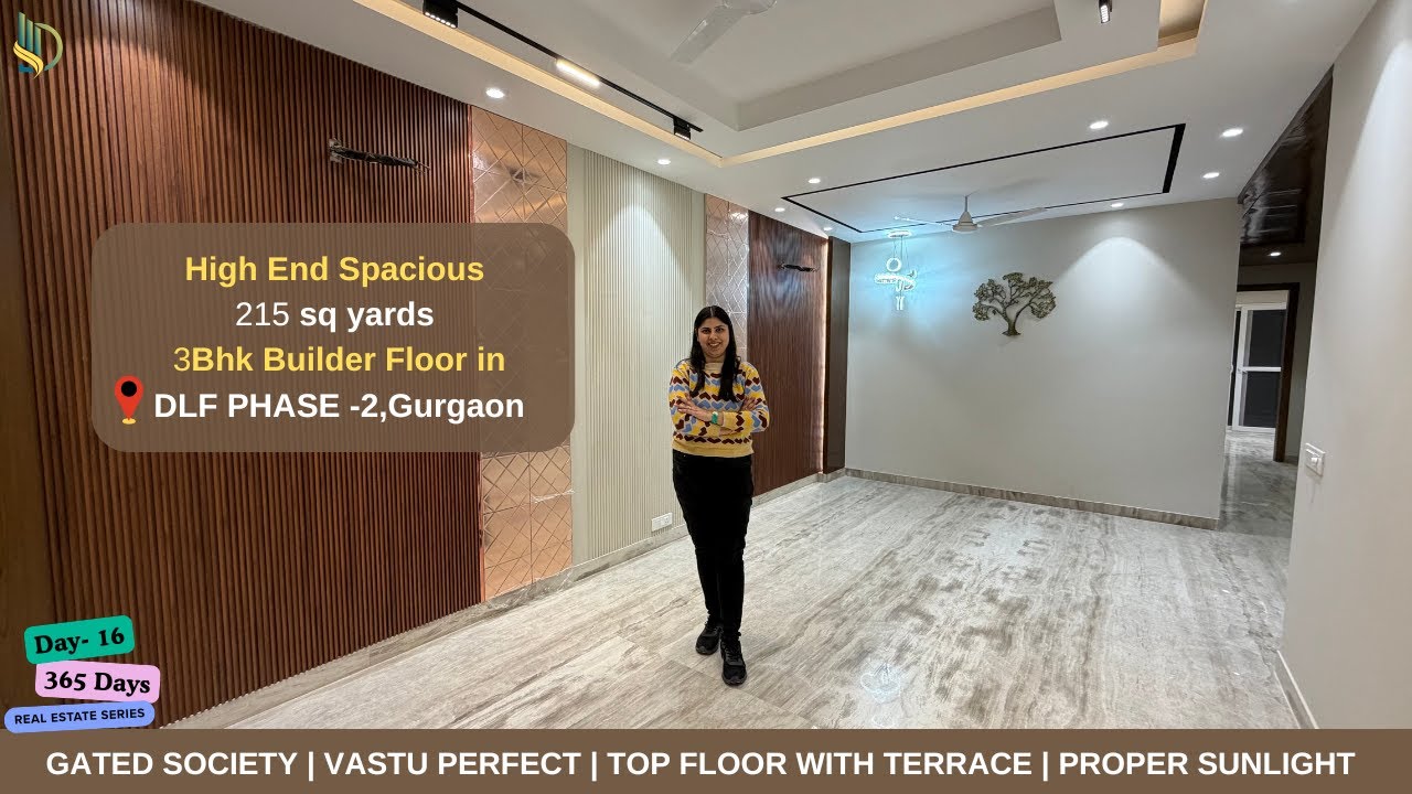 3Bhk Builder Floor in DLF Phase -2 | 215 sq yd Builder floor in Gurgaon | Top Floor | Luxury Floors