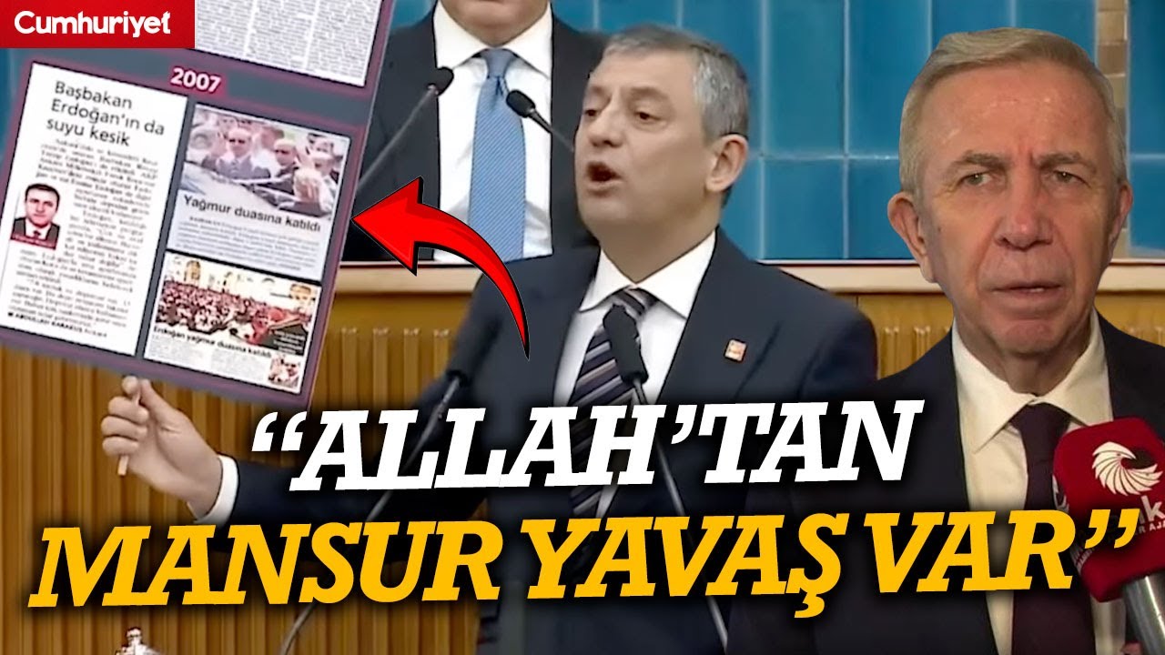 Özgür Özel o günleri hatırlattı: Erdoğan'ın Gökçek'i gibi yağmur duasına muhtaç hale getirmedik...
