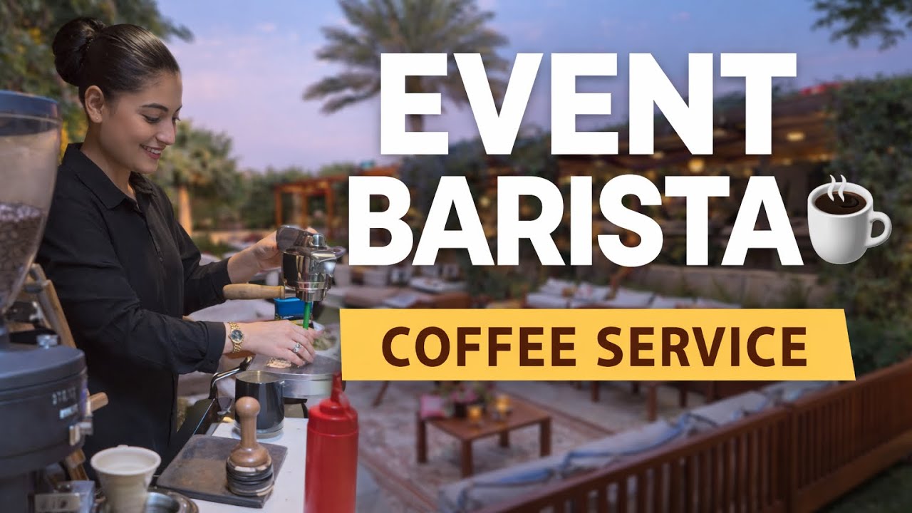  Event day, barista duty ☕✨😍🫰 #abudhabi #barista #coffee #nepalivlog #newdaynewlife ♥️🫰#love 