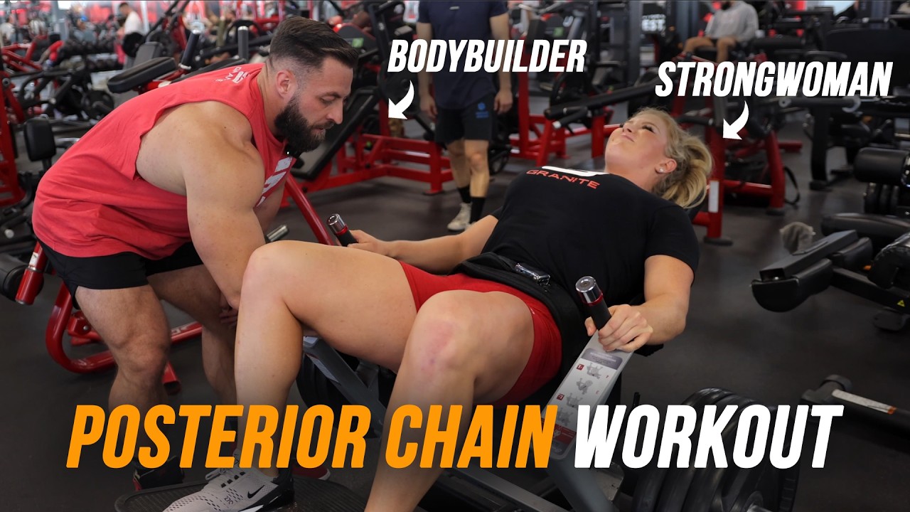 Posterior Chain Workout with Pro Bodybuilder and Pro Strong Woman