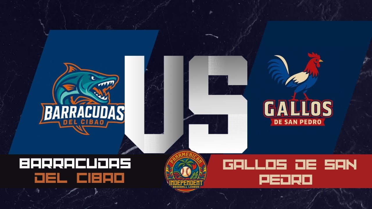 Barracudas Del Cibao VS Los Gallos De San Pedro Baseball l Panamerican Independent Baseball League