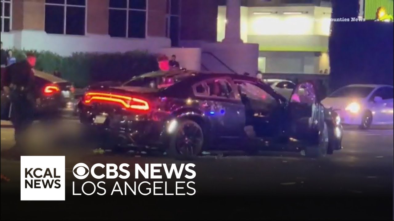 Two young men badly injured after street takeover collision in Anaheim