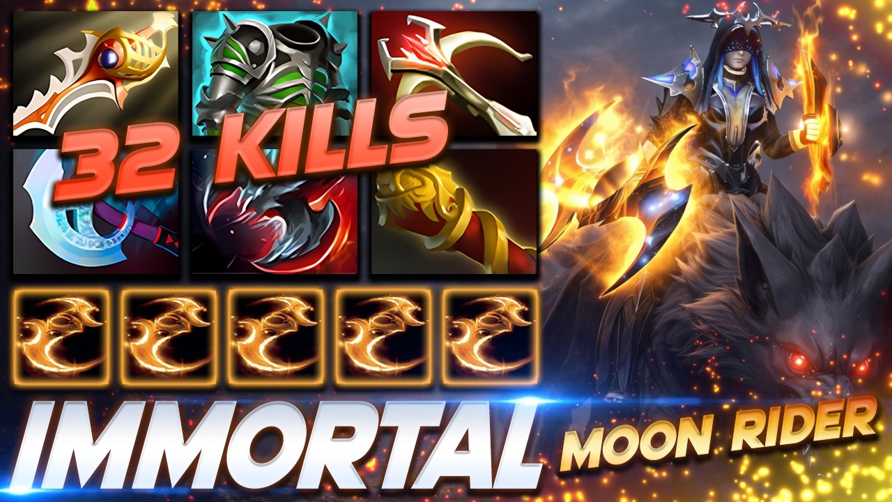 Luna 32 Frags Moon Rider - Dota 2 Pro Gameplay [Watch & Learn]