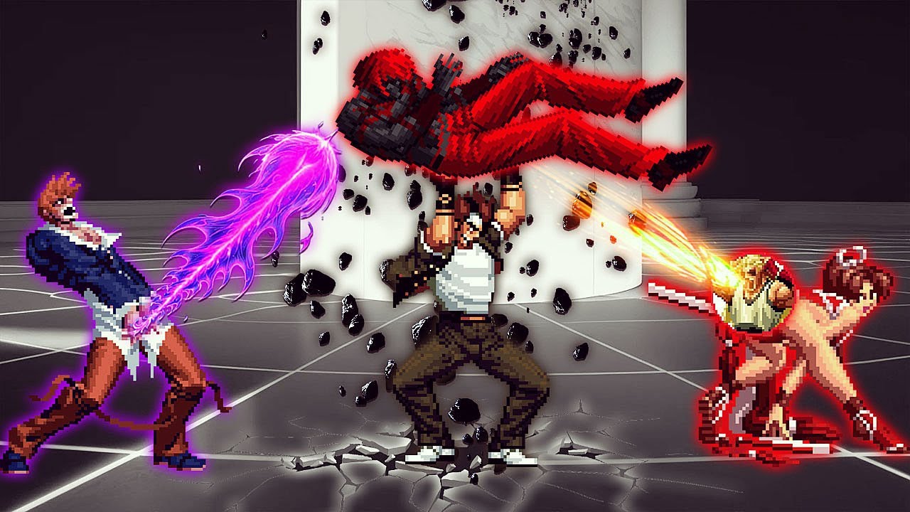 [KOF Mugen] Iori Yagami SB, Mai SB, Kusanagi SB Team Vs 16 Super Fighters Team