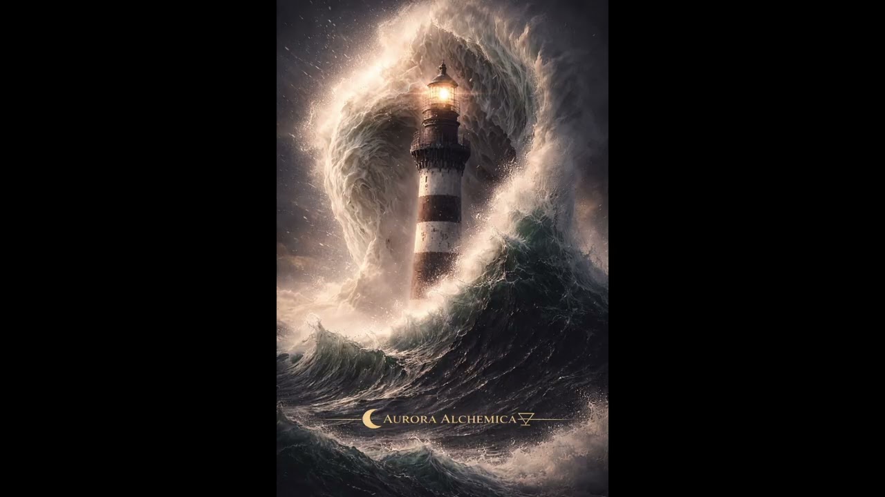 Leuchtturm, stehend in der Nacht