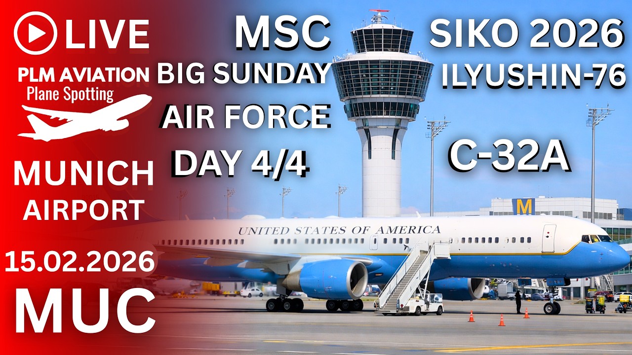 🔴 ❄️LIVE MUNICH AIRPORT SECURITY CONFERENCE C32 & IL-76 & MORE SUNDAY ACTION - PLANE SPOTTING