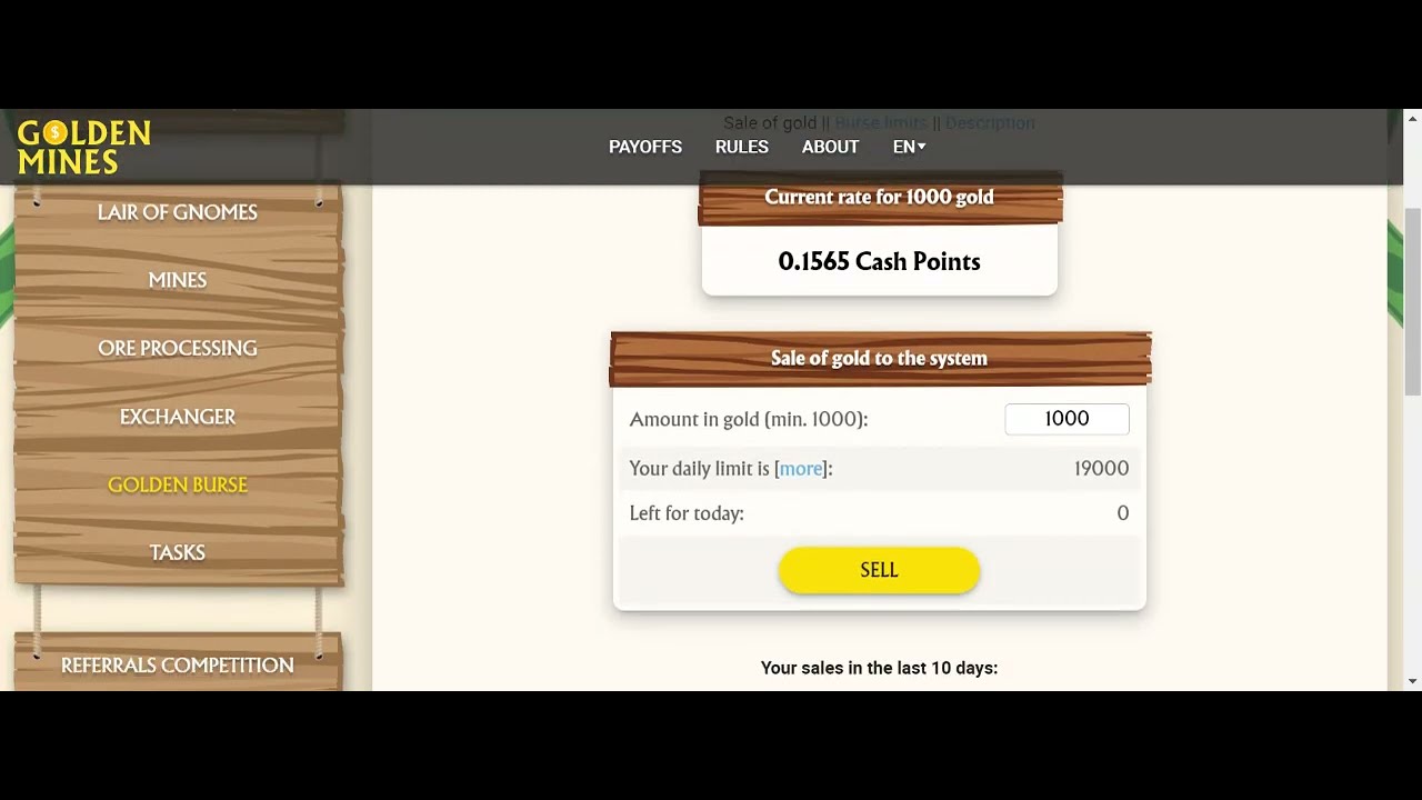 Golden Mines biz Finally fix Cash Point with Golden Burst