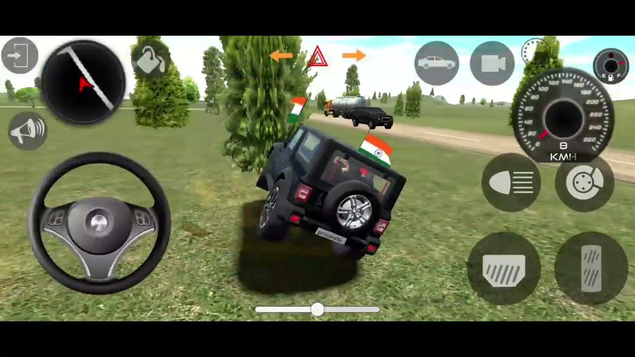 INDIAN 🇮🇳SIMULATOR CAR 3D 🔥 THAR GAME 💯 MODIFIED THAR😡#india#viral#youtubeshorts #games#indiancars