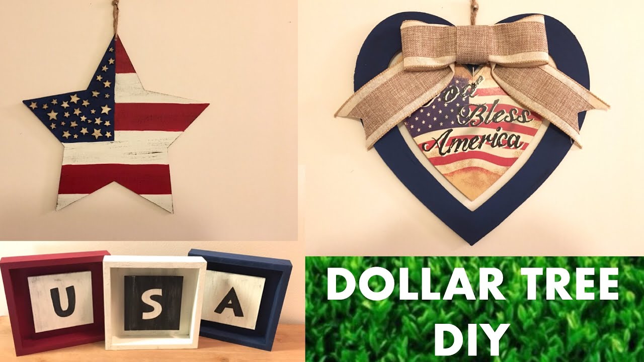 DOLLAR TREE DIY PATRIOTIC/4TH OF JULY DECOR!!!
