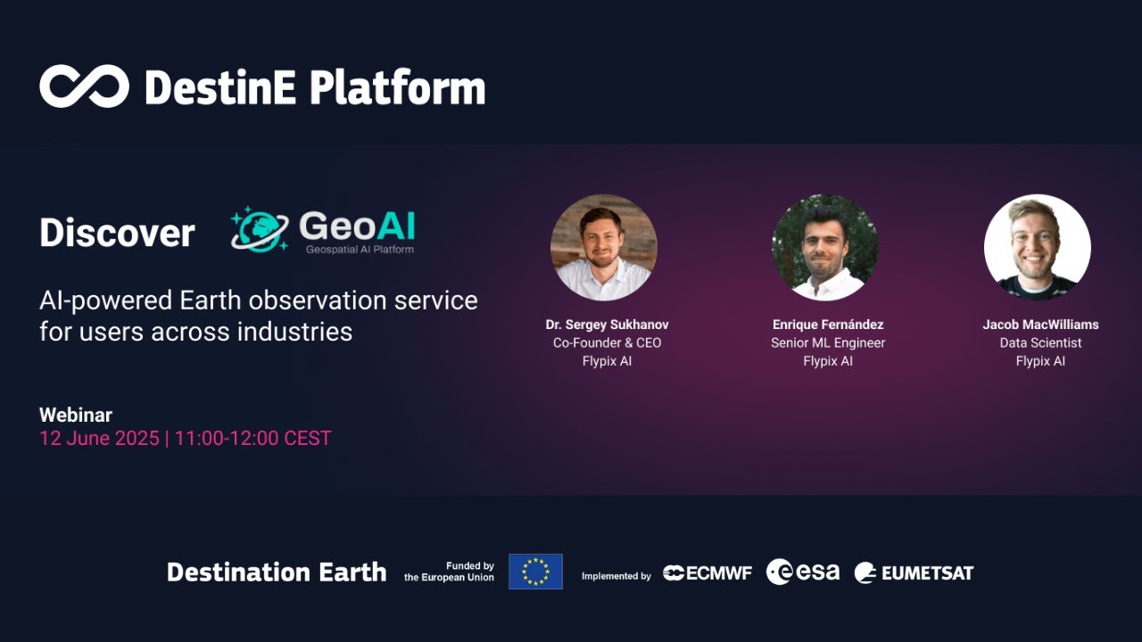 DestinE Platform Webinars | Discover GeoAI