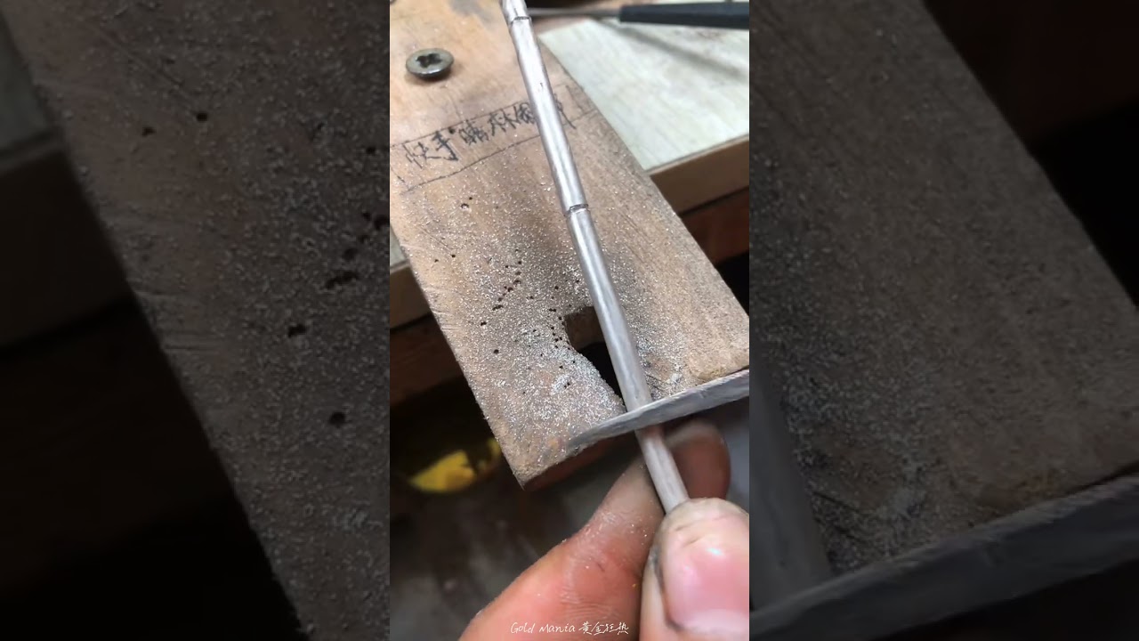 Making a gorgeous thick design platinum Bangle #trending #satisfying #viral #gold #jewellery #new