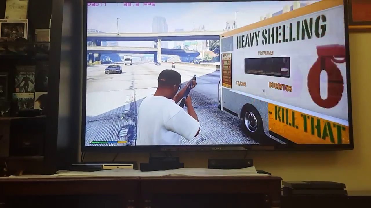 GTA-V on Iris pro 580 with on screen FPS