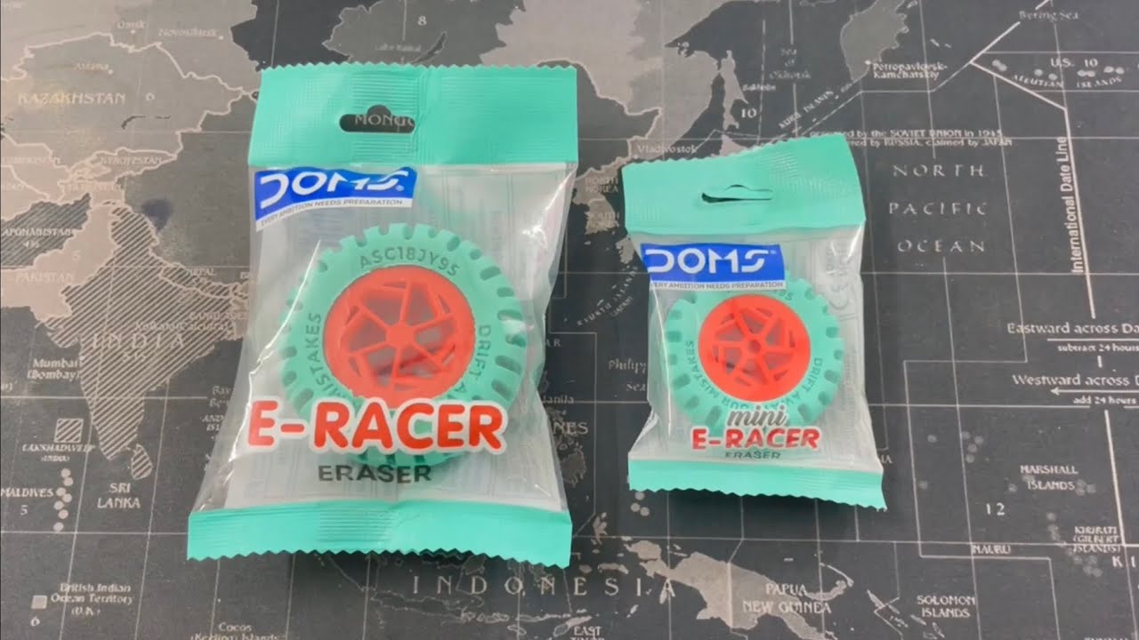 DOMS E-RACER | ₹10/- | TYRE SHAPED ERASER | UNBOXING & REVIEW