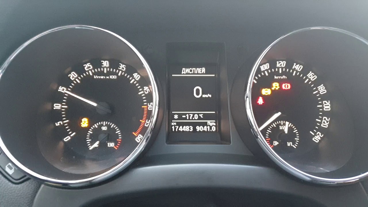 Skoda Yeti FL 2.0 tdi cold start/холодный пуск -17c