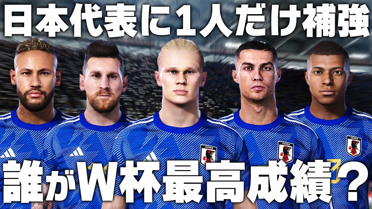 世界最高の選手を1人だけ日本代表に加えたら誰がW杯最高成績か？【サッカー日本代表】