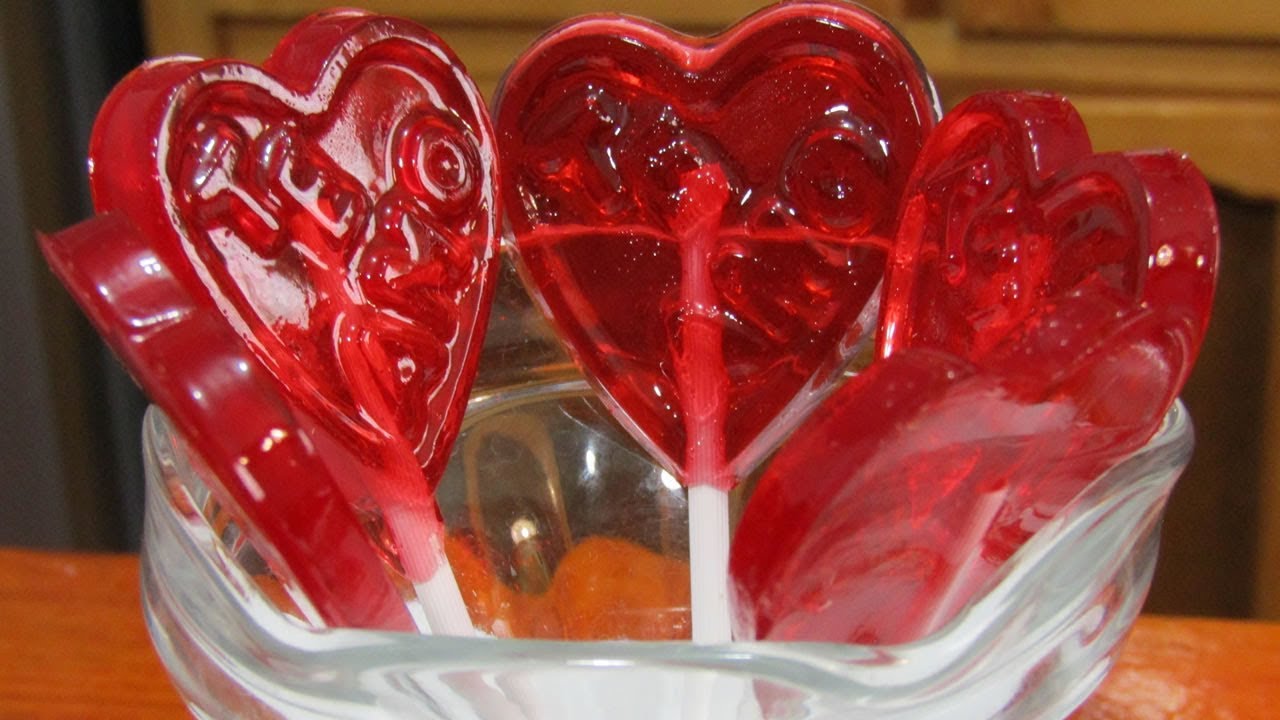 Paletas de Caramelo Macizo para San Valentin | LAS MAS FACILES Y DELICIOSAS!