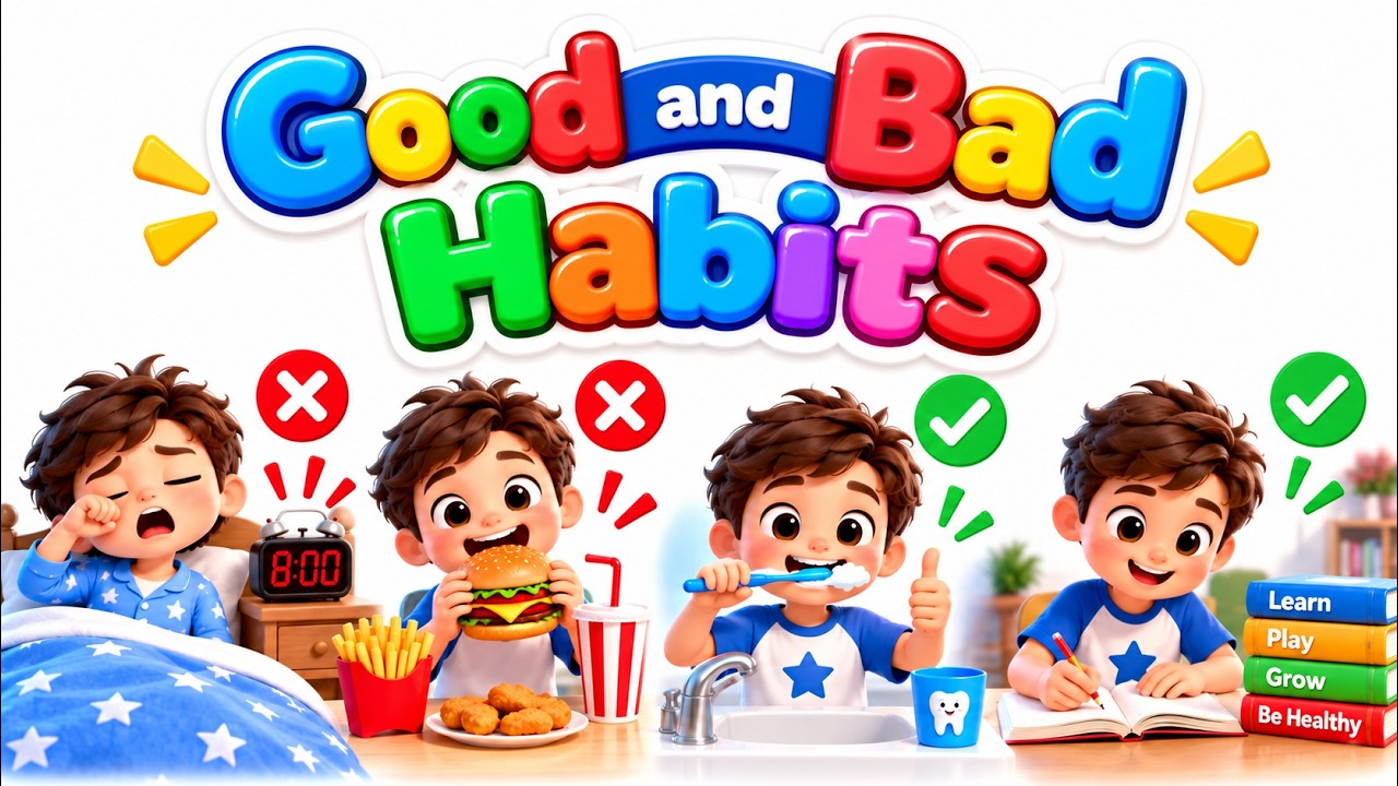 Good Habits and Bad Habits for Kids | Learn Good & Bad Habits