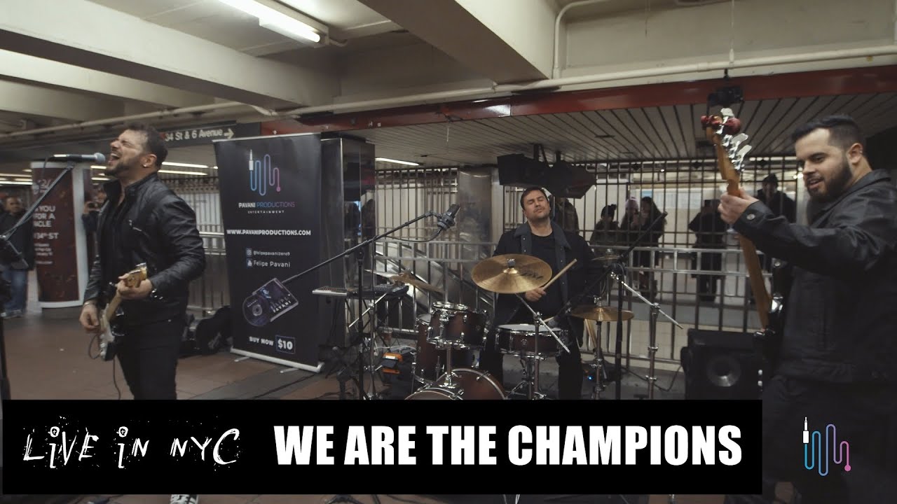 We Are The Champions - Felipe Pavani Band LIVE at Herald Square Station - NYC)
