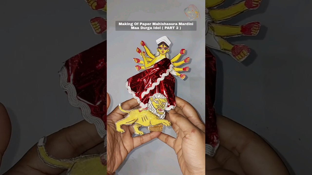 ( PART 2 ) Making Of Paper Mahishasura Mardini Maa Durga Idol | #3dPaperIdol | #CRAFTSWOMAN