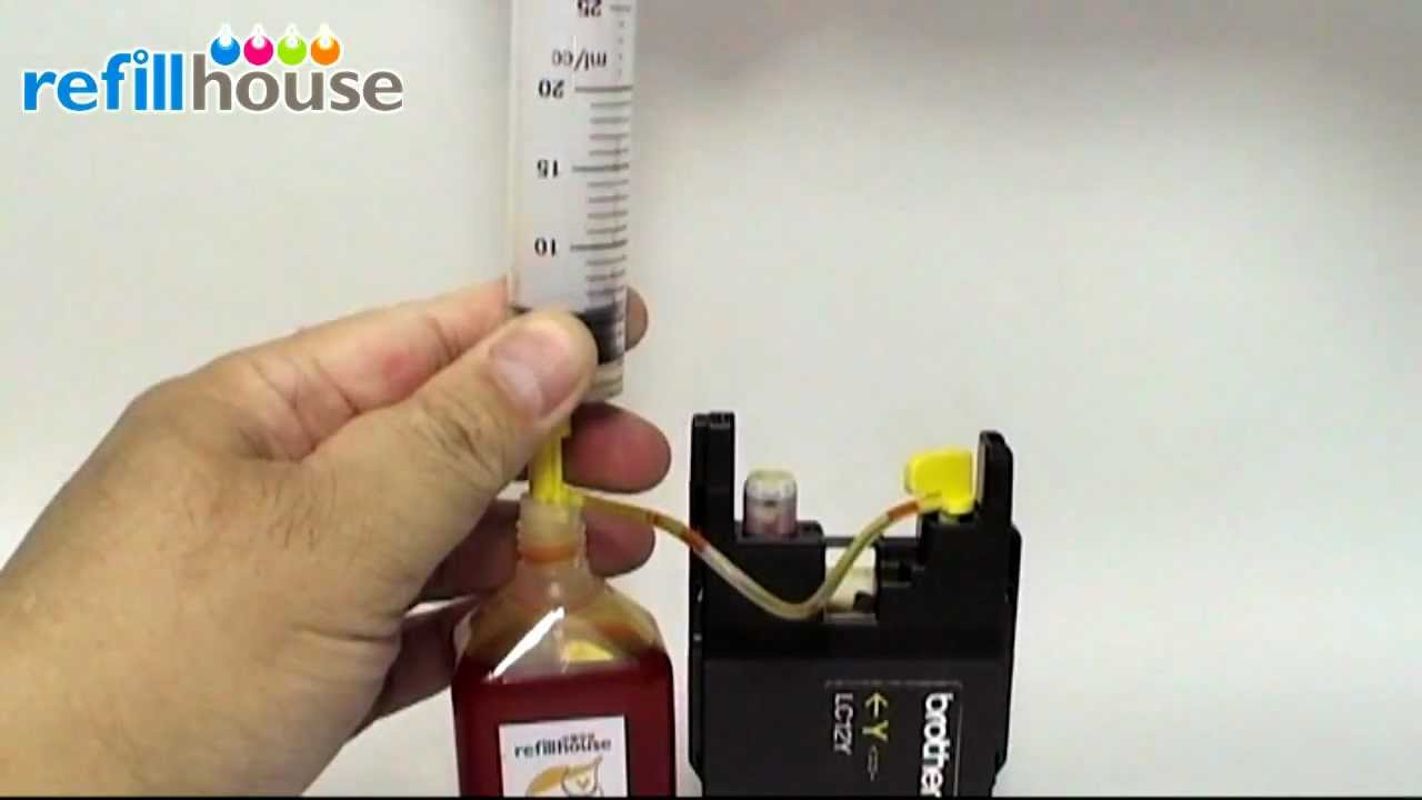 How to refill Brother LC-12, LC-71, LC-73, LC-75, LC-1220, LC-1240, LC-400, ink tank
