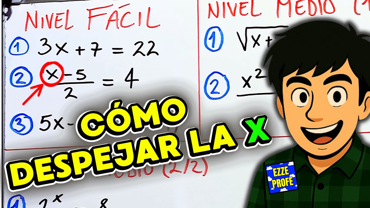 Métodos para resolver ecuaciones explicado paso a paso | Nivel Fácil y Medio