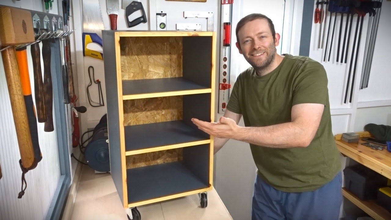 Making a Storage Unit on Wheels for the Workshop (Scrap Wood Project)