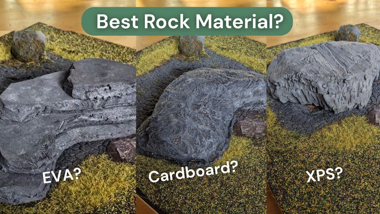 Cardboard vs EVA Foam vs XPS Foam for Wargaming Terrain Rocks | 3 Scenery Tutorials in 1