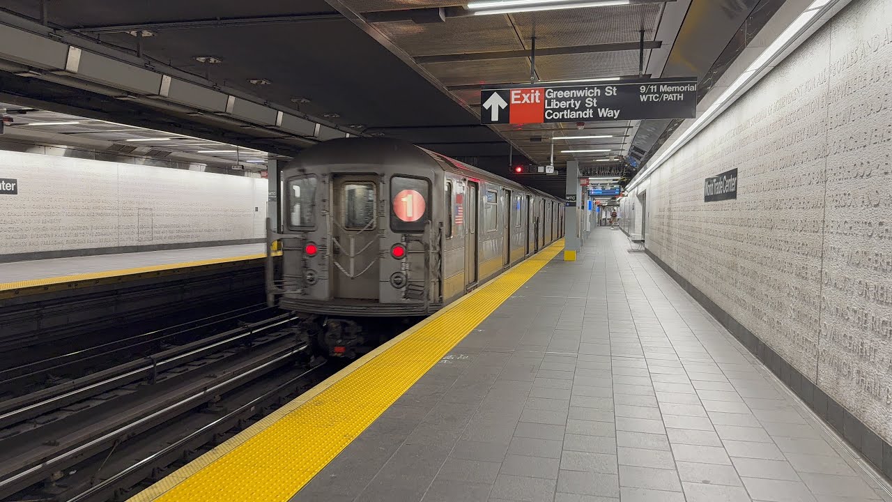 NYC Subway 1 Train Ride from World Trade Center to 50th Street | 4K HDR Binaural Sound