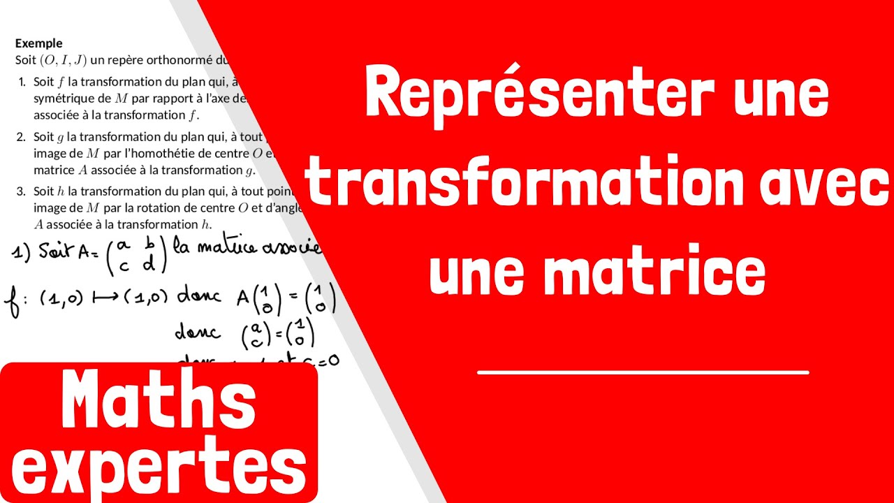 Comment représenter une transformation du plan avec une matrice ?