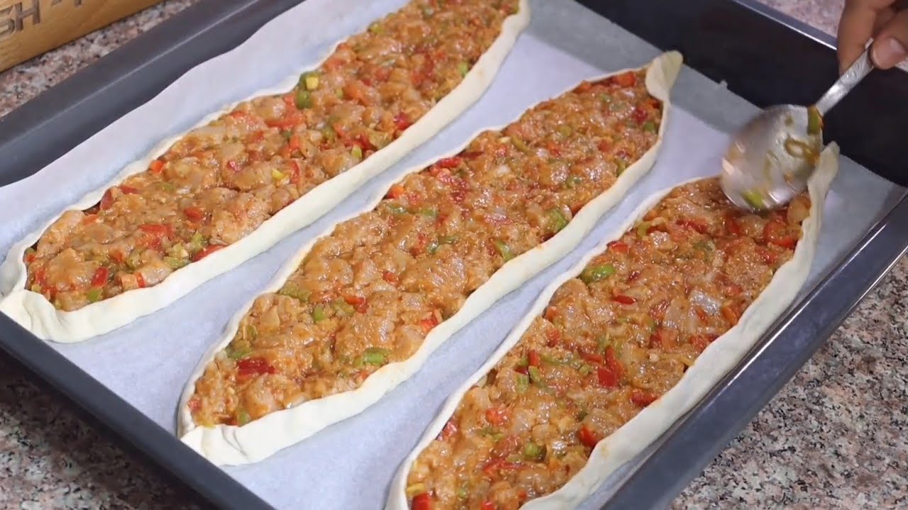 پیده ترکی😋آموزش کامل وتوضیحات ساده برای یک خمیرحرفه ایی به سبک فست فودی های ترکیه بسیارخوشمزه وسبک