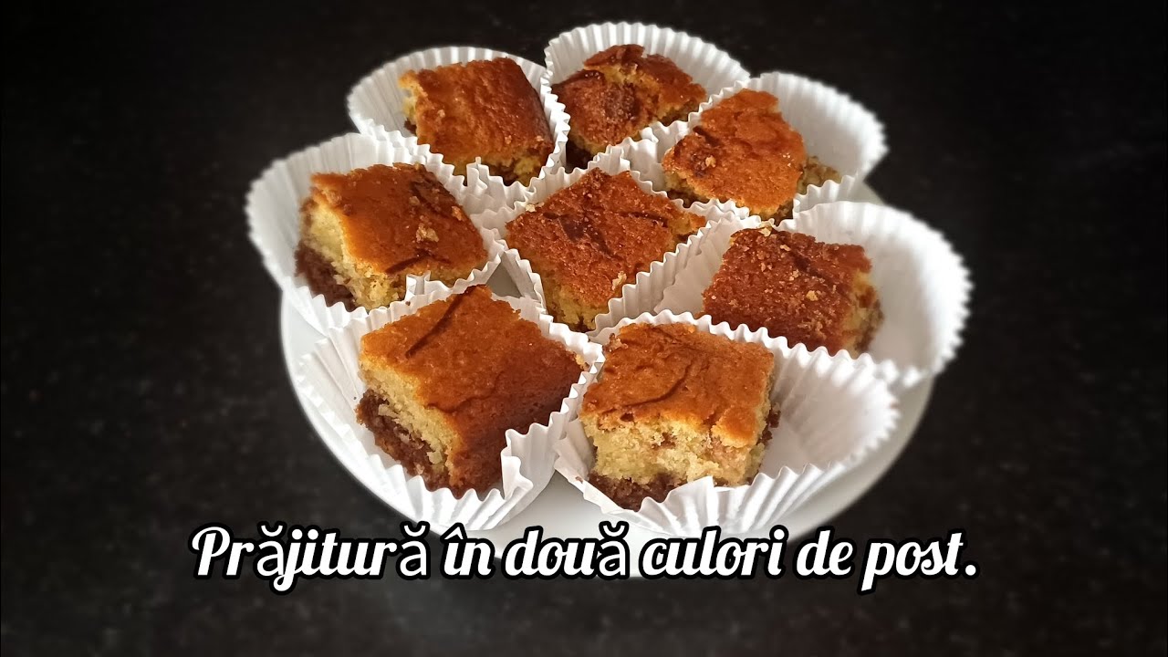 Prajitura în două culori de post/ постный пирог из апельсинового сока/ vegan 2 colours cake