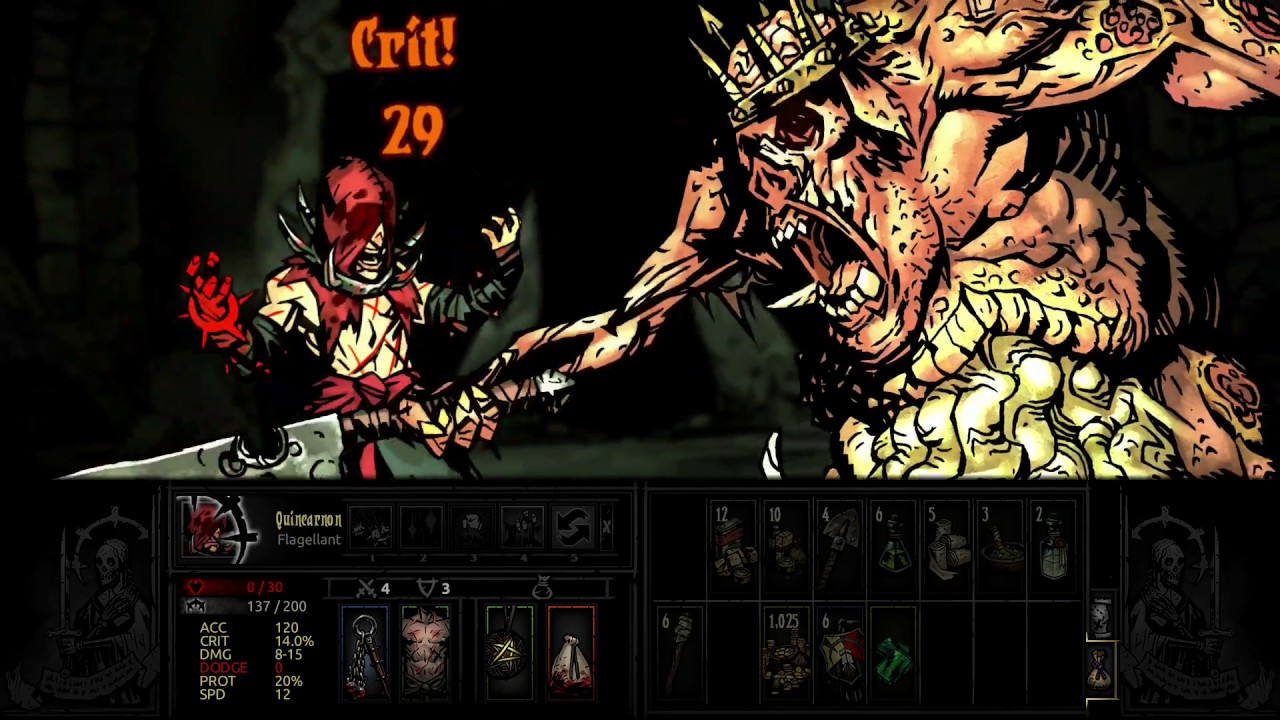 Darkest Dungeon - Flagellant vs Swine King & Wilbur