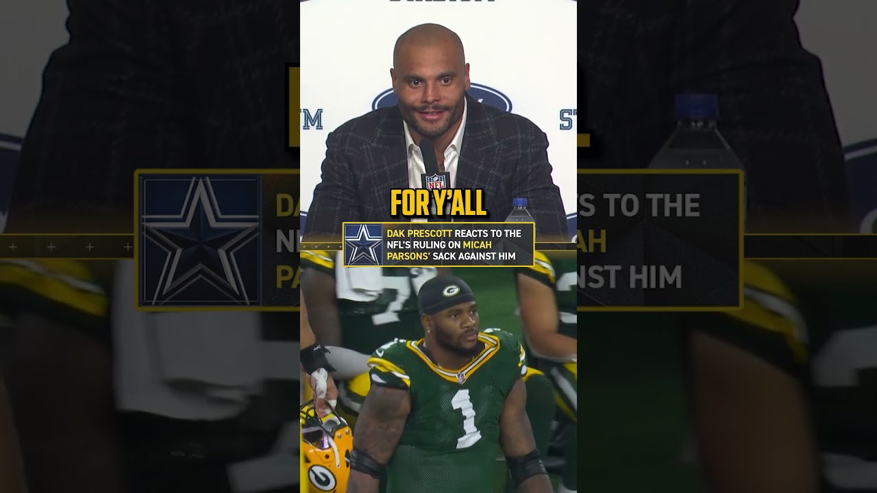 Dak on finding out he got sacked by Micah Parsons 🤣 #DakPrescott #NFL #Cowboys #Packers