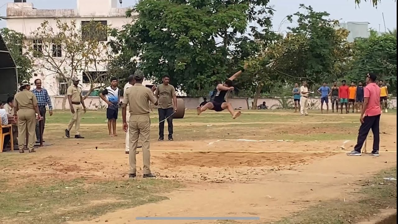 Odisha police / Long jump test  / paralakhemundi / running selected boys / gajapati stadium