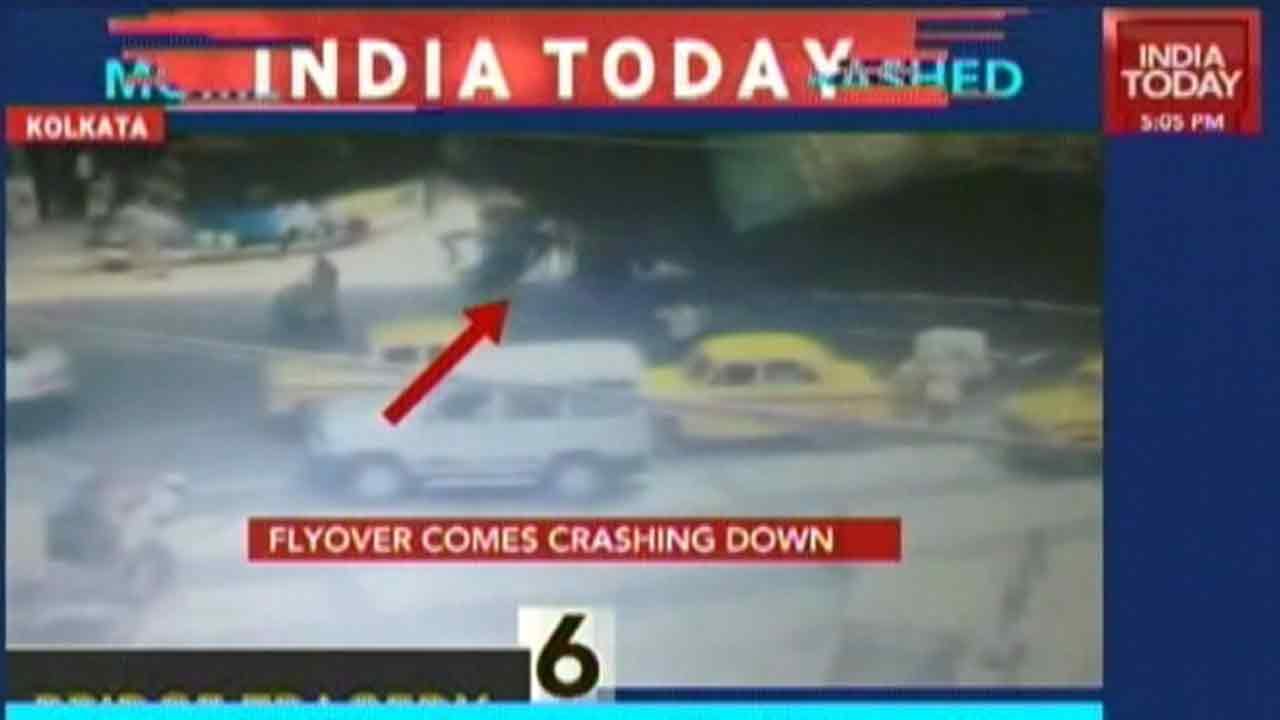 CCTV Footage Of Bridge Collapse In Kolkata