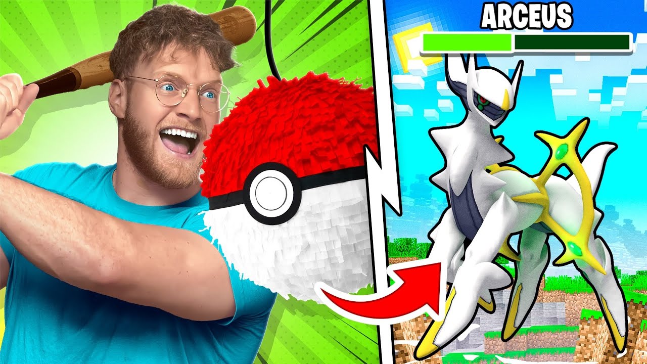 Breaking POKEBALL PINATAS To Get MYSTERY POKEMON in PIXELMON!